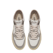Autry Womens Medalist Mid Trainers White / Vapour Autry