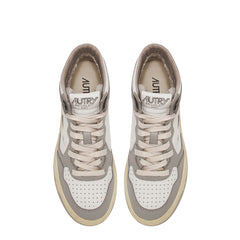 Autry Womens Medalist Mid Trainers White / Vapour Autry