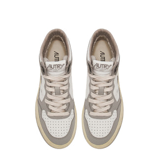 Autry Womens Medalist Mid Trainers White / Vapour Autry