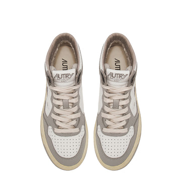 Autry Womens Medalist Mid Trainers White / Vapour Autry