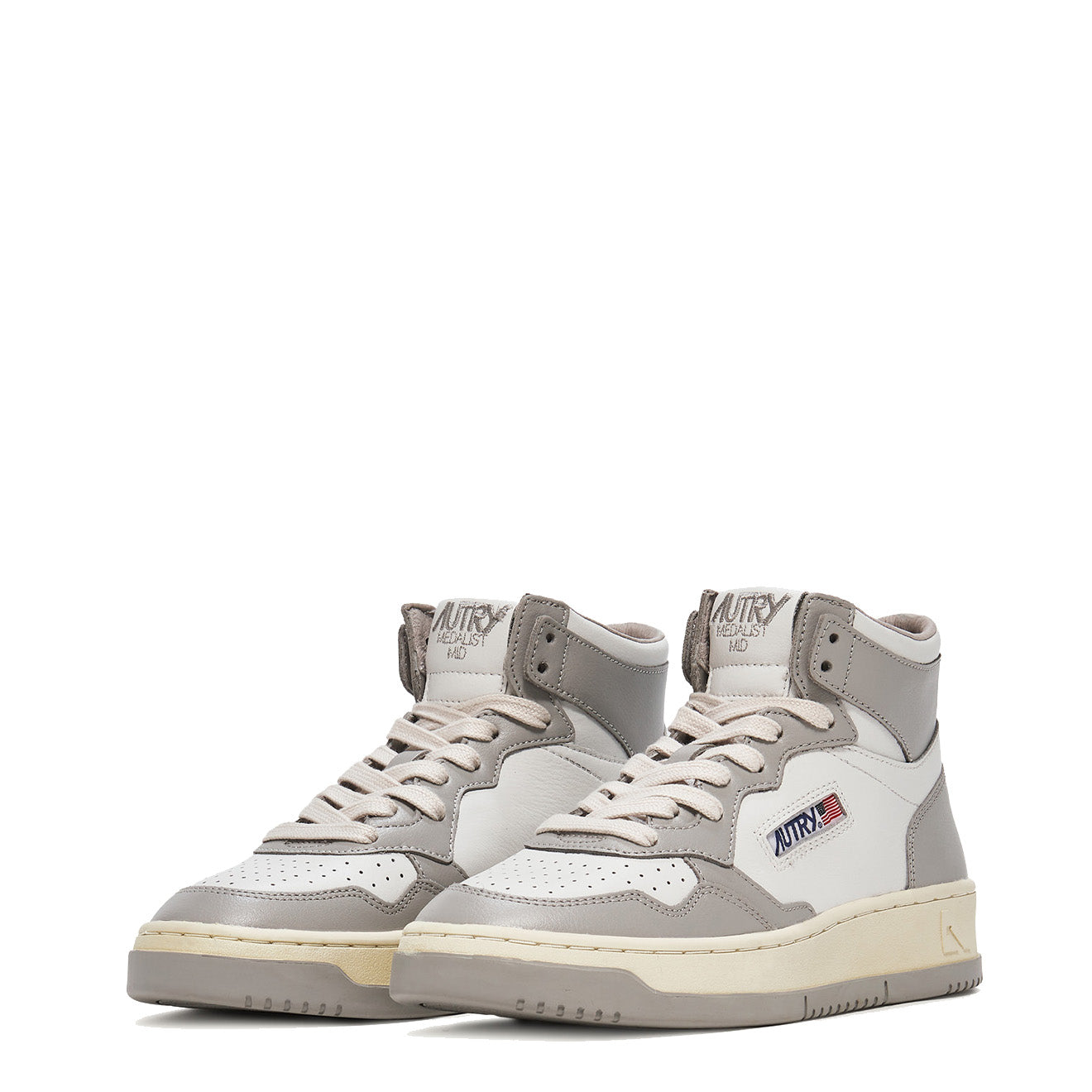 Autry Womens Medalist Mid Trainers White / Vapour Autry
