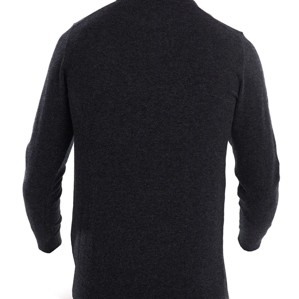 Barbour Essential Lambswool Crew Neck Charcoal - Parasol Store