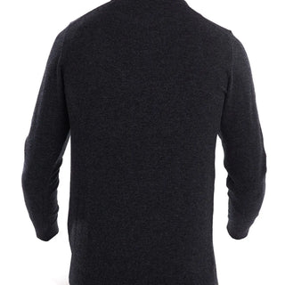 Barbour Essential Lambswool Crew Neck Charcoal - Parasol Store