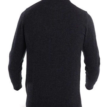 Barbour Essential Lambswool Crew Neck Charcoal - Parasol Store