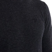 Barbour Essential Lambswool Crew Neck Charcoal - Parasol Store