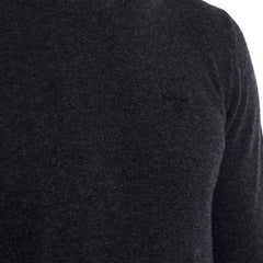 Barbour Essential Lambswool Crew Neck Charcoal - Parasol Store