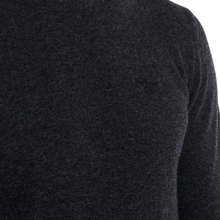 Barbour Essential Lambswool Crew Neck Charcoal - Parasol Store