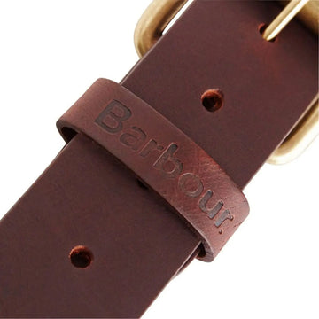 Barbour Matt Leather Belt Brown - Parasol Store