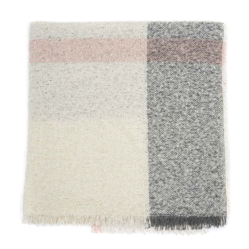 Barbour Plaid Boucle Wrap Ecru / Pine / Grey Barbour