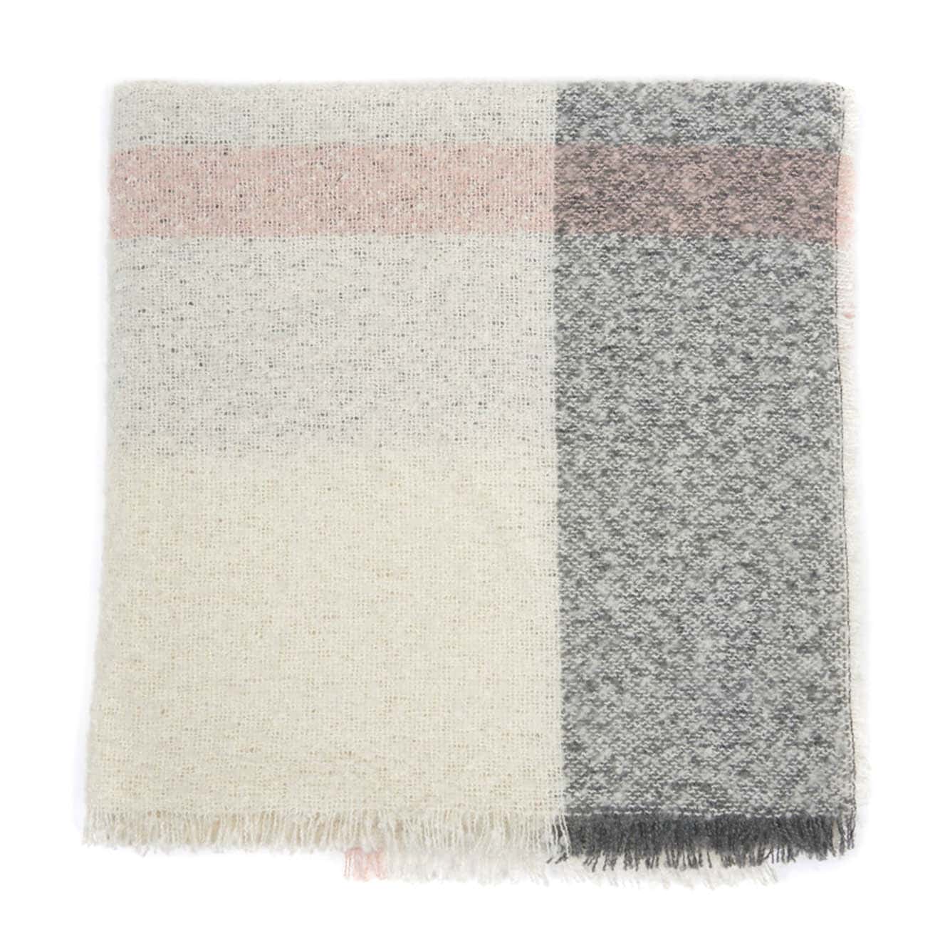 Barbour Plaid Boucle Wrap Ecru / Pine / Grey Barbour
