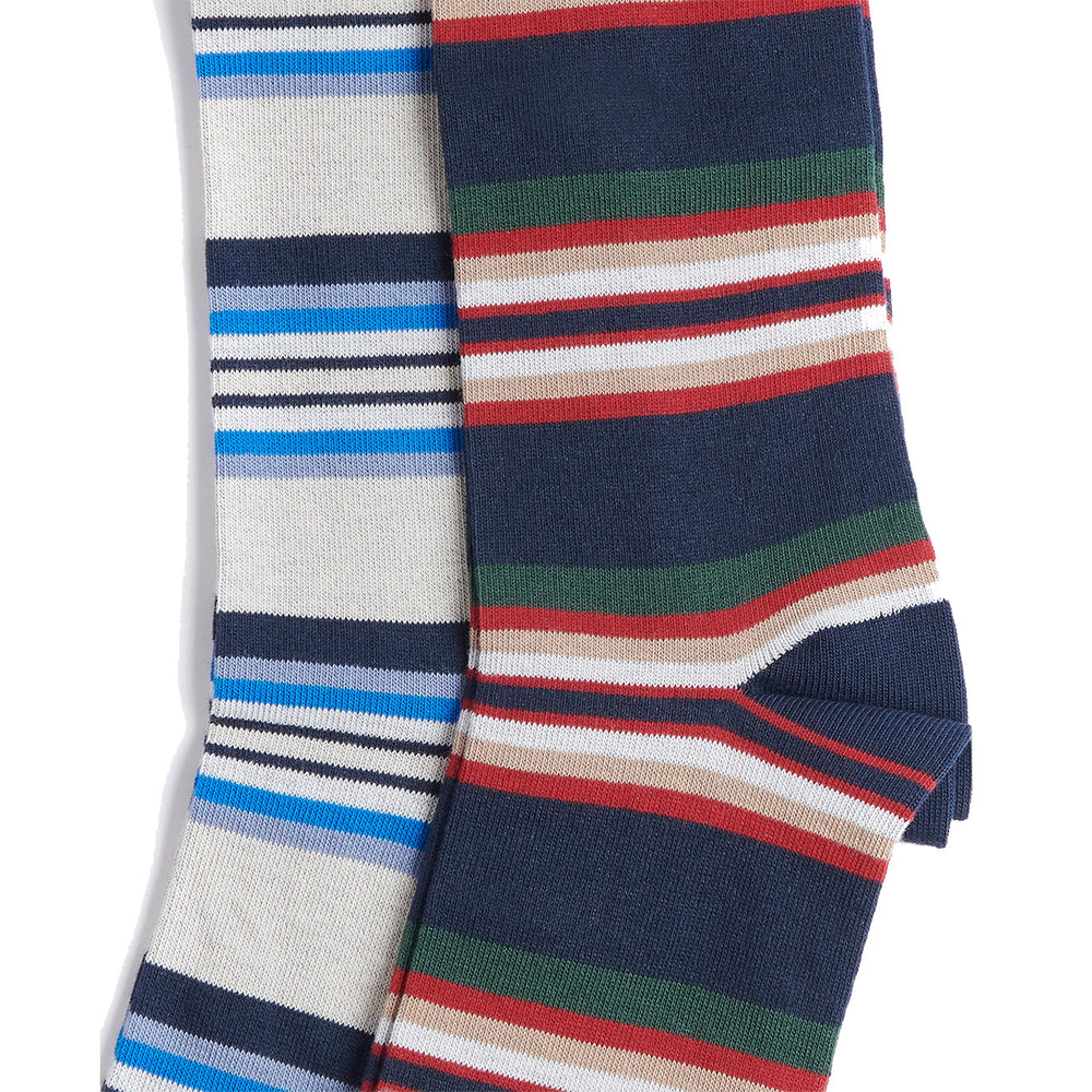 Barbour Summer Stripe 2 Pack Socks Navy Mix Barbour