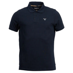 Barbour Tartan Cotton Pique Polo Shirt New Navy Barbour