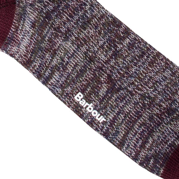Barbour Glencoe Socks Burgundy Barbour