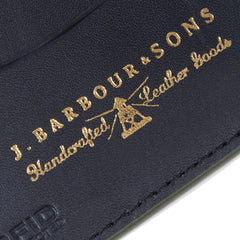 Barbour Grain Leather Billfold Coin Wallet Black Barbour