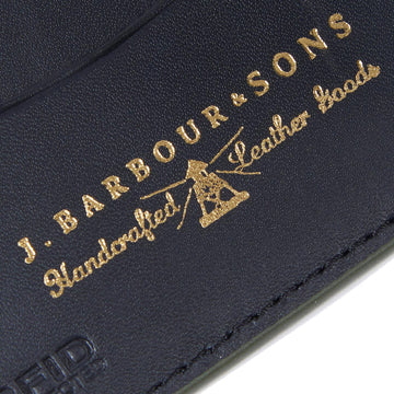 Barbour Grain Leather Billfold Coin Wallet Black Barbour