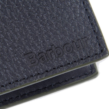 Barbour Grain Leather Billfold Coin Wallet Black Barbour