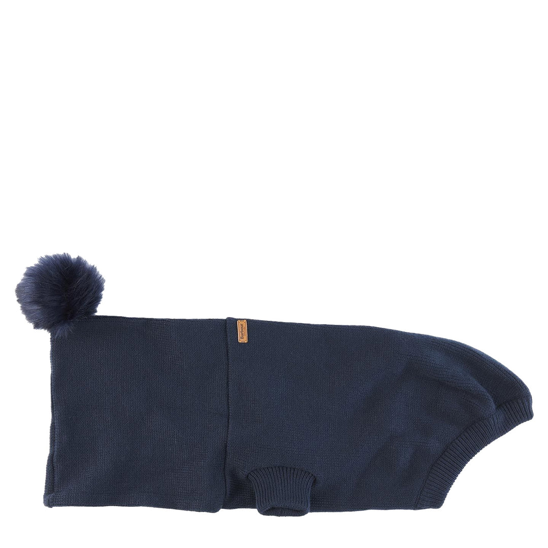 Barbour Hooded Pom Dog Jumper Navy Barbour