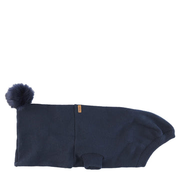 Barbour Hooded Pom Dog Jumper Navy Barbour