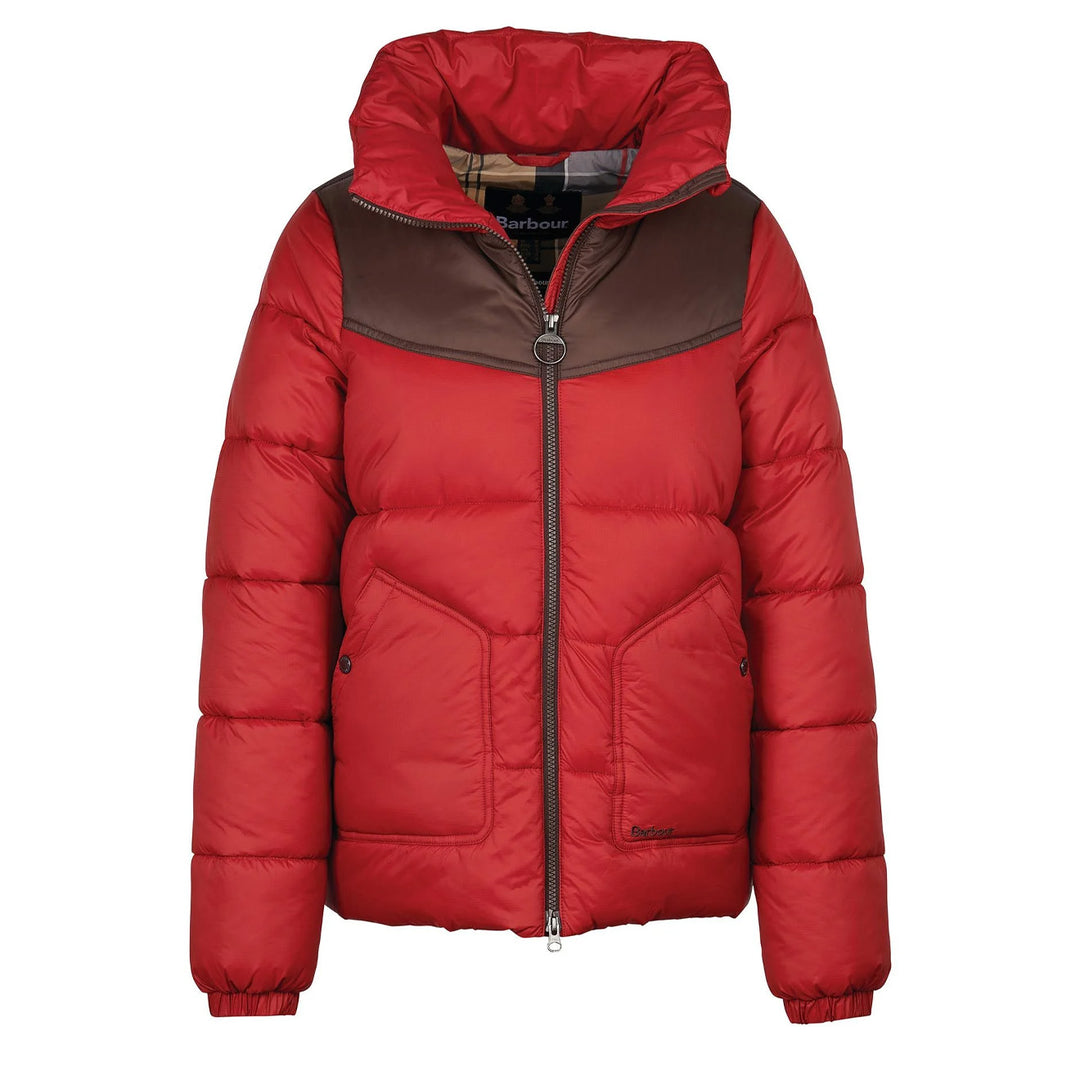 Barbour Womens Belford Quilted Jacket Dark Red / Mahogany Dress Barbour