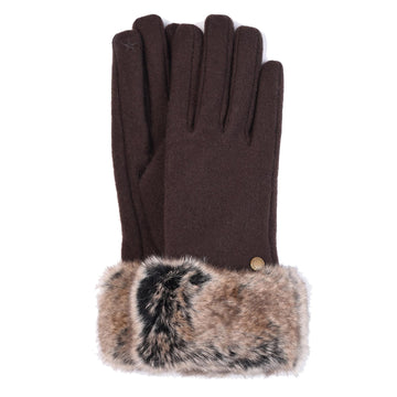 Barbour Womens Burford Glove Brown Barbour