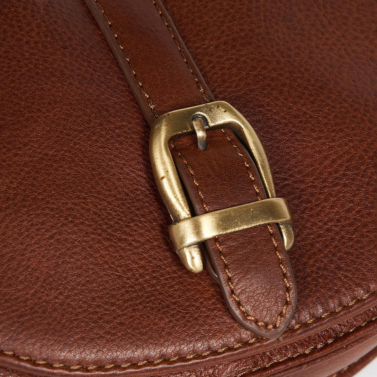 Barbour Womens Laire Leather Saddle Bag Brown Barbour