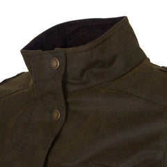 Barbour Womens Winter Defence Wax Jacket Olive / Classic - Parasol Store