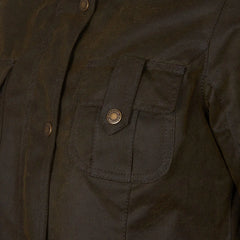 Barbour Womens Winter Defence Wax Jacket Olive / Classic - Parasol Store