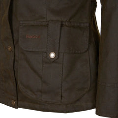 Barbour Womens Winter Defence Wax Jacket Olive / Classic - Parasol Store