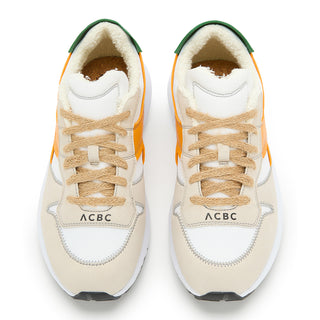 Diadora Women Kmaro 42 ACBC Trainers Super White / Cadmium Yellow Diadora