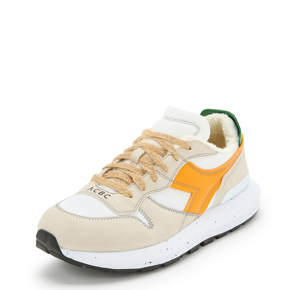Diadora Women Kmaro 42 ACBC Trainers Super White / Cadmium Yellow Diadora