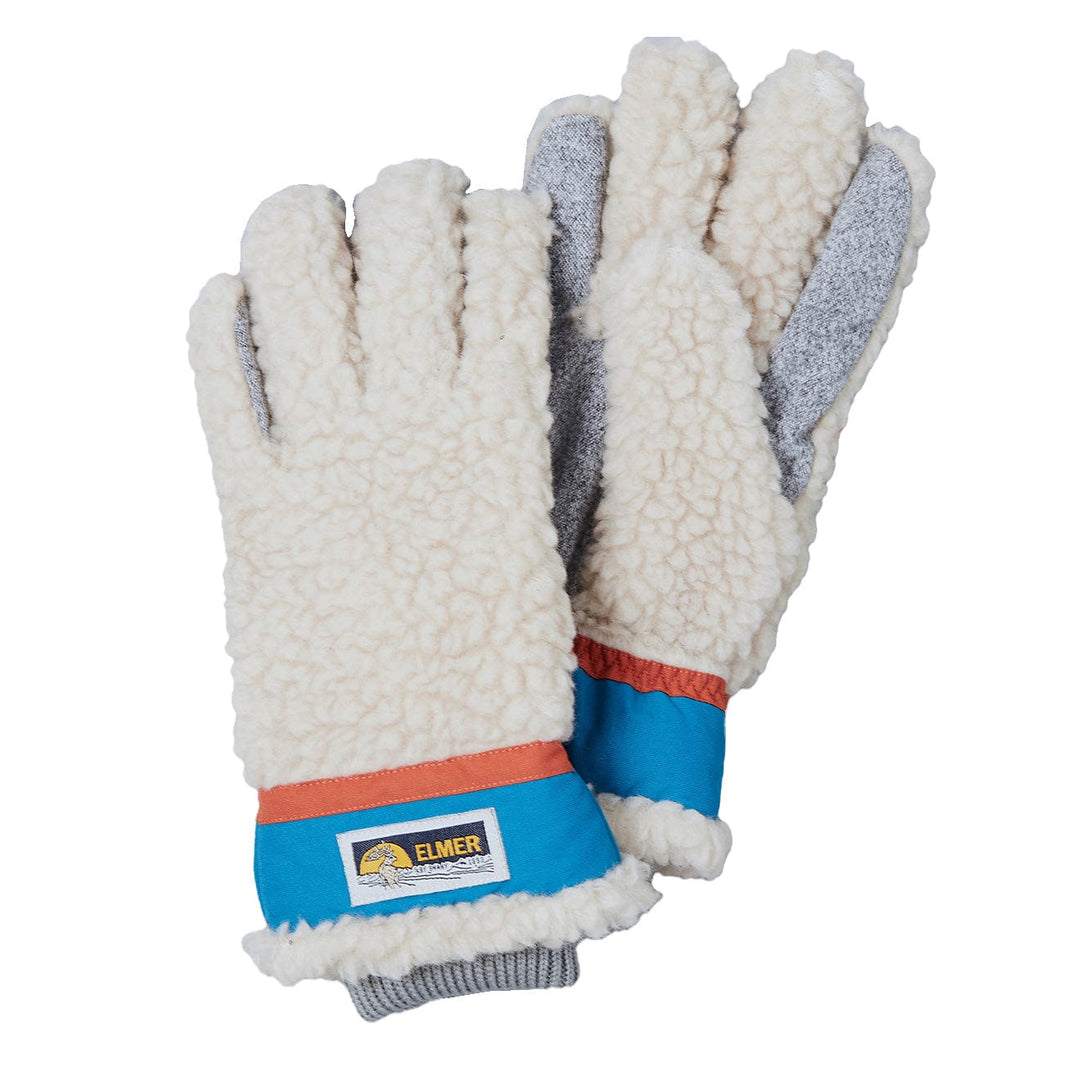 Elmer Gloves Wool Pile 5 Finger Glove Beige / Blue Elmer Gloves