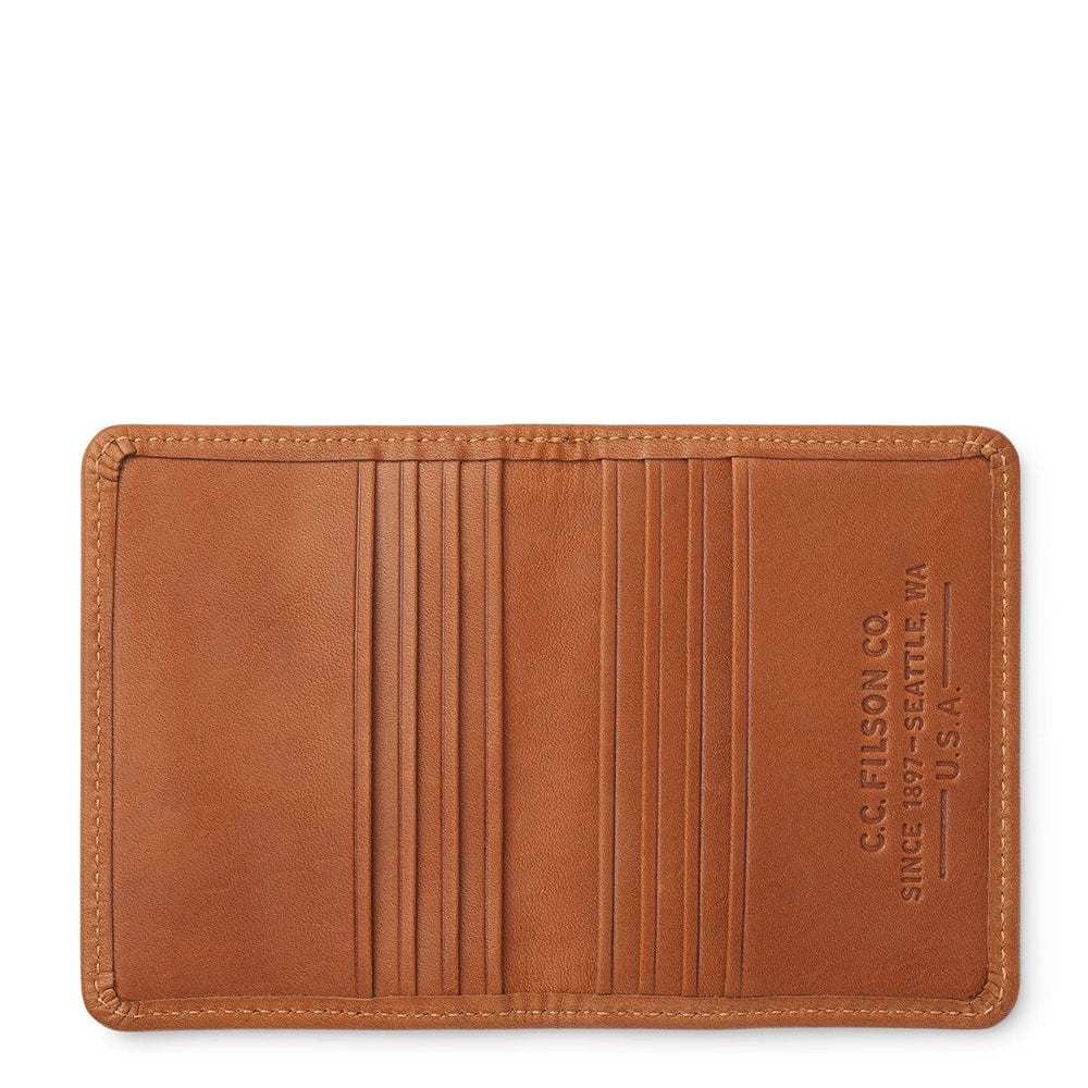 Filson Outfitter Leather Card Wallet Tan Filson
