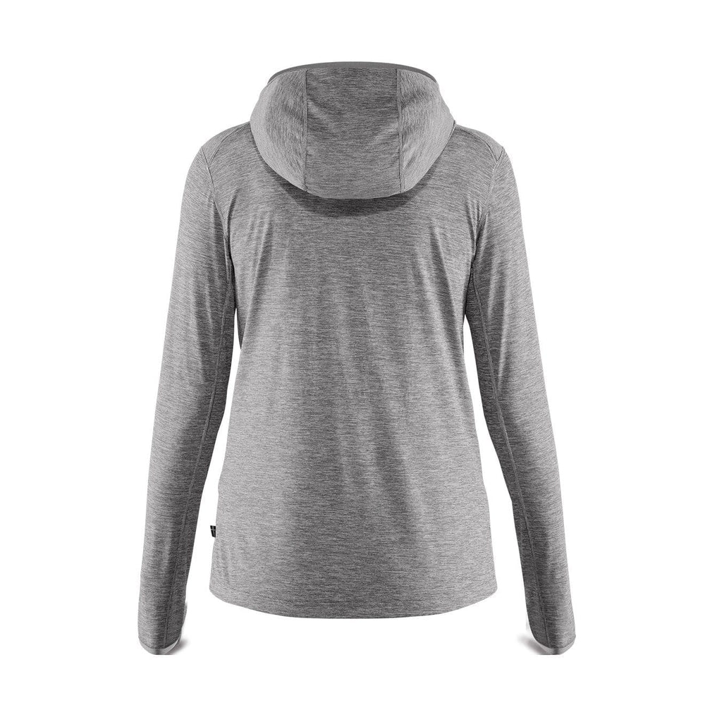 Fjallraven Womens Abisko Sun-Hoodie LS Hooded T-Shirt Shark Grey - Parasol Store