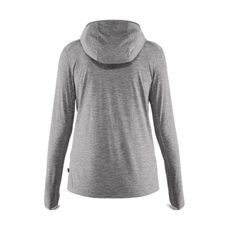 Fjallraven Womens Abisko Sun-Hoodie LS Hooded T-Shirt Shark Grey - Parasol Store