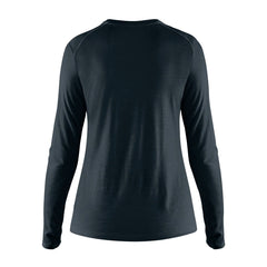Fjallraven Womens Abisko Wool LS Base Layer T-Shirt Dark Navy Fjallraven