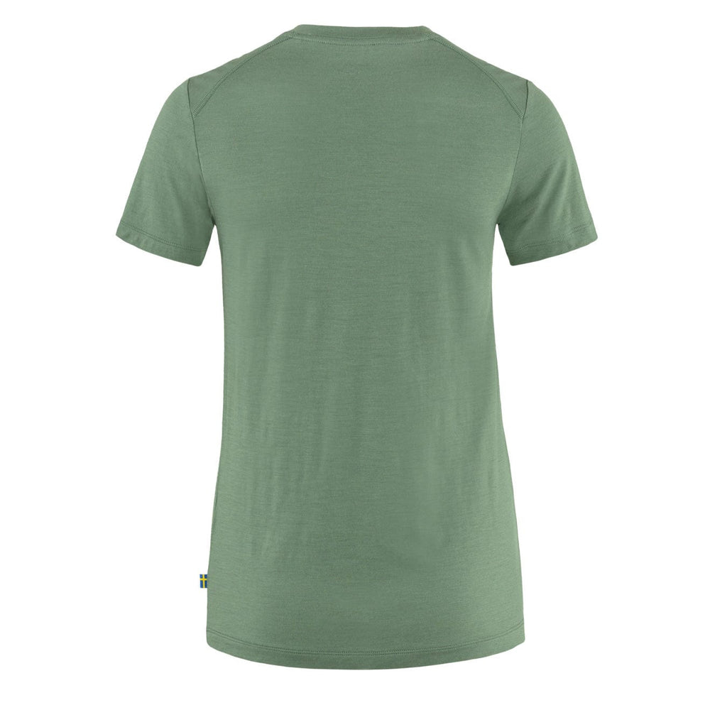 Fjallraven Womens Abisko Wool SS T-Shirt Patina Green Fjallraven
