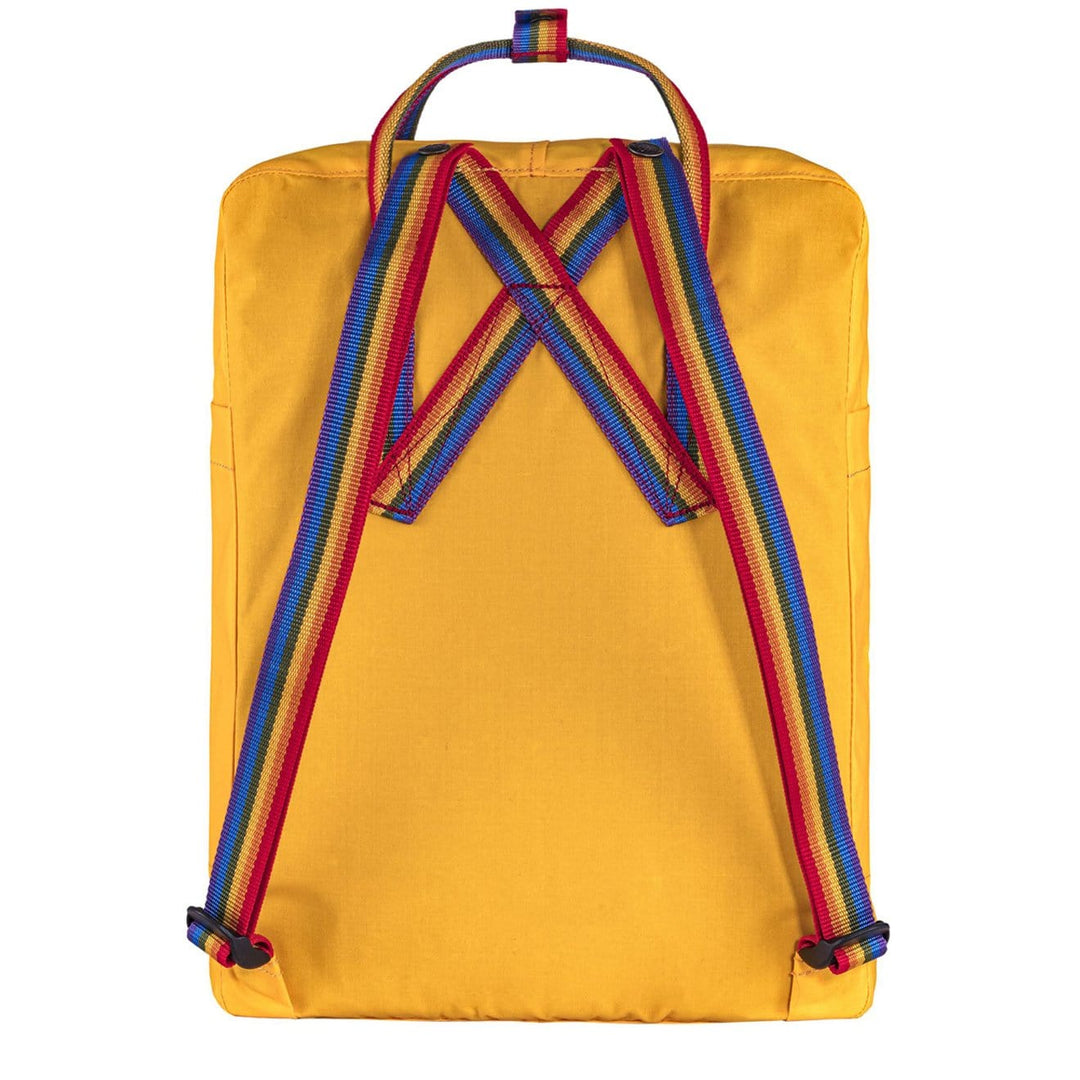 Fjallraven Kanken Classic Backpack Warm Yellow Rainbow Pattern Parasol Store
