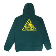 Hikerdelic Mountain Logo Hoodie Bottle Green - Parasol Store