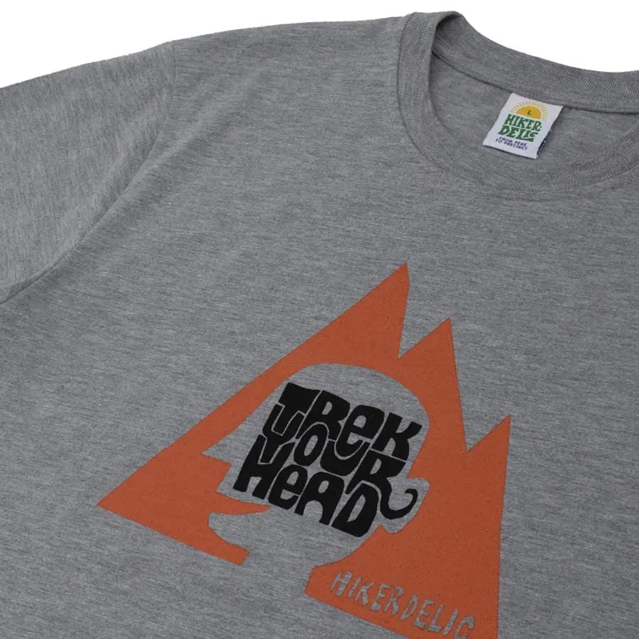 Hikerdelic Trek Your Head T-Shirt Grey Marl Hikerdelic