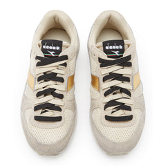 Diadora Women Kmaro 42 Metal Wax Trainers Seedpearl / Oyster Gray Diadora