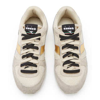Diadora Women Kmaro 42 Metal Wax Trainers Seedpearl / Oyster Gray Diadora