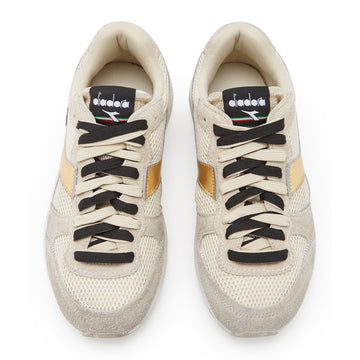 Diadora Women Kmaro 42 Metal Wax Trainers Seedpearl / Oyster Gray Diadora