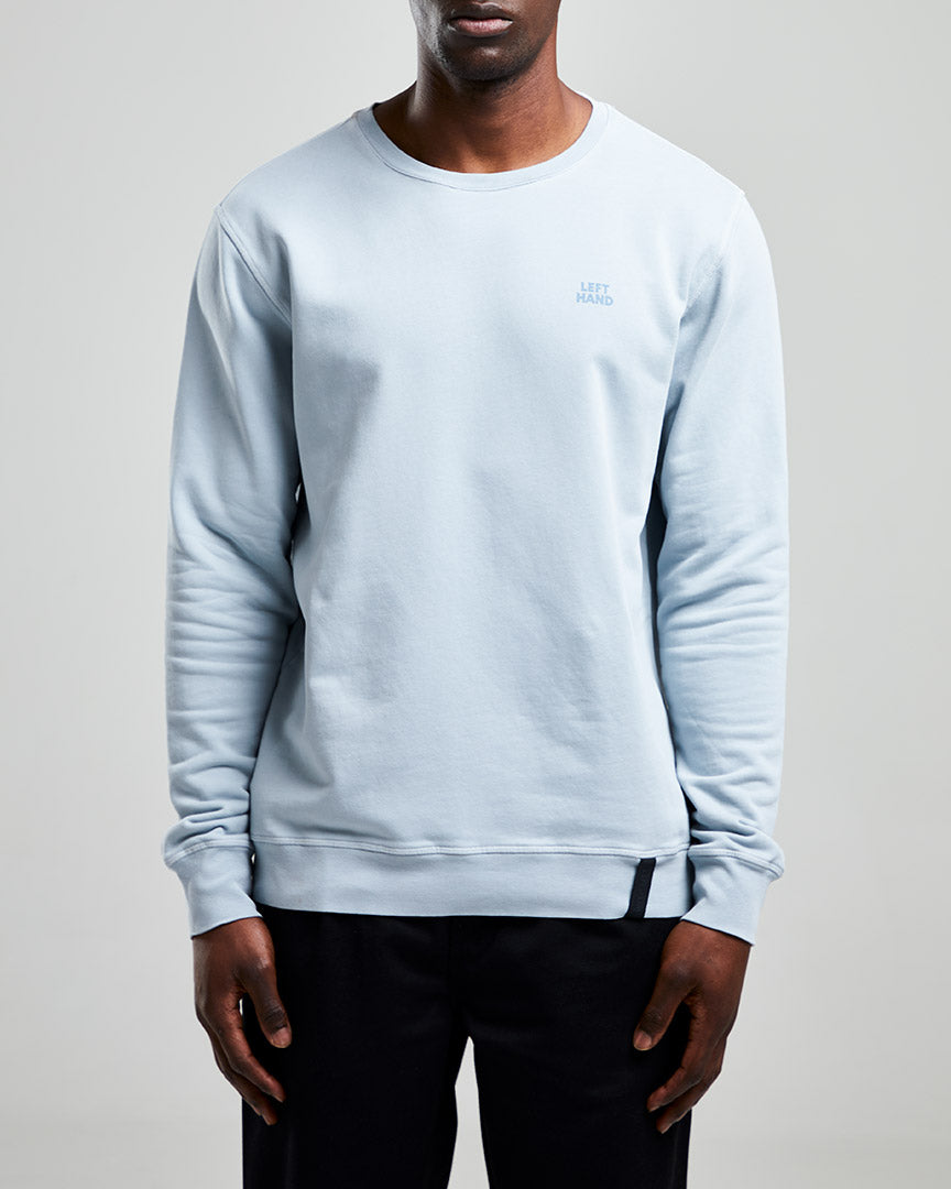 Left Hand Crew Sweatshirt Light Blue Left Hand