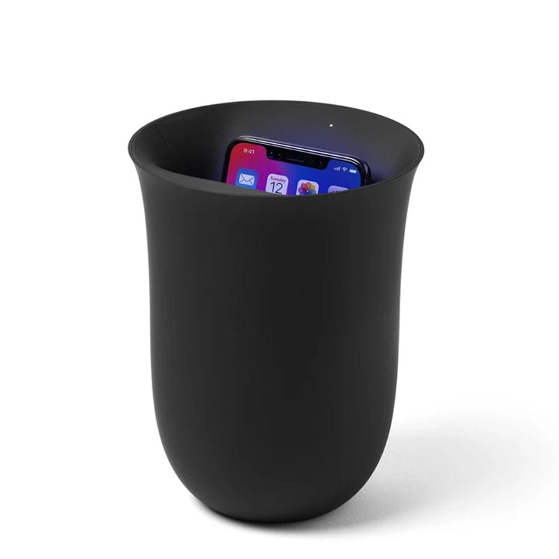 Lexon OBLIO Wireless Charging Station with UV Sanitiser Black Lexon