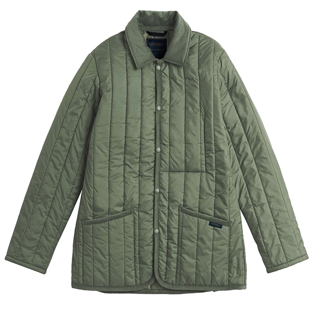 Lavenham Denham Vertical Quilt Jacket Seaspray Green | Parasol Store