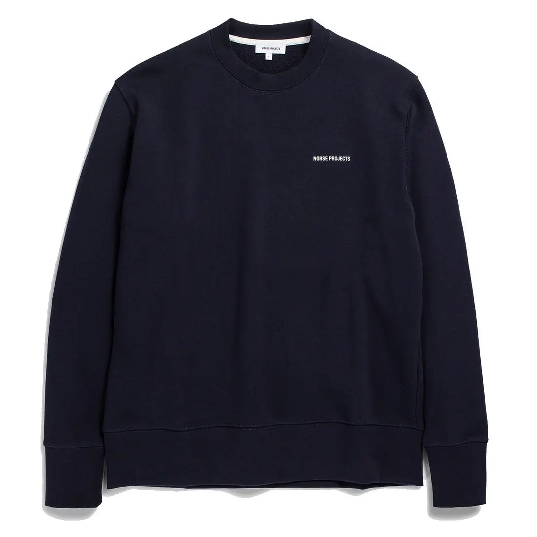 Norse Projects Arne Logo Sweat Dark Navy Norse Projects