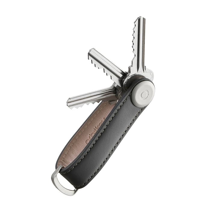 Orbitkey 2.0 Leather Keyring Charcoal / Grey Orbitkey