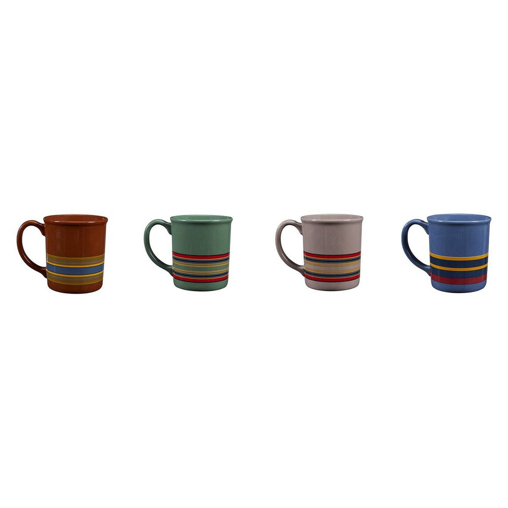 Pendleton Ceramic Mug Set of 4 Camp Stripe Pendleton