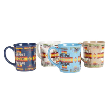 Pendleton Ceramic Mug Set of 4 Chief Joseph Multi Pendleton