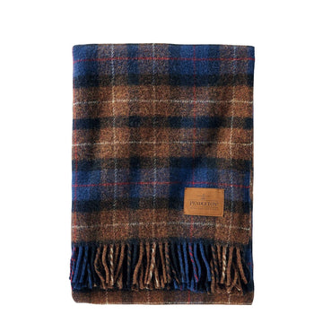 Pendleton Motor Robe with Leather Carrier Shelter Bay Plaid Pendleton